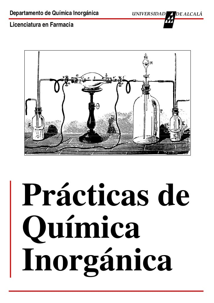 Prácticas de Química Inorgánica 1 Edición Universidad de Alcalá PDF