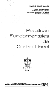 Prácticas Fundamentales de Control Lineal 1 Edición Suarez - PDF | Solucionario