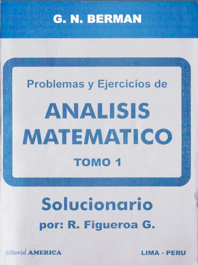 Problemas y Ejercicios de Análisis Matemático Vol. 1 6 Edición G. N. Berman PDF