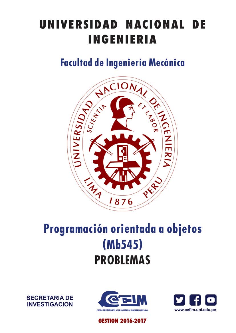 Programación Orientada a Objetos: Problemas y Prácticas 1 Edición Universidad Nacional de Ingeniería PDF