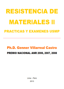 Resistencia de Materiales II Prácticas y Exámenes USMP 1 Edición Genner Villarreal Castro - PDF | Solucionario