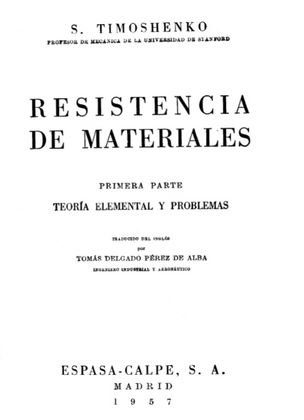 Resistencia de Materiales 1 Edición Stephen Timoshenko PDF