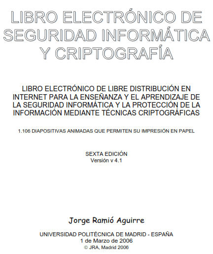 Seguridad Informática y Criptografía 6 Edición Jorge Ramió Aguirre PDF