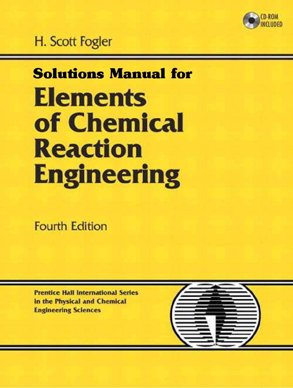 Elements of Chemical Reaction Engineering 4 Edición H. Scott Fogler PDF