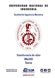 Transferencia de Calor: Teoría y Problemas  Universidad Nacional de Ingeniería - PDF | Solucionario